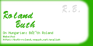 roland buth business card